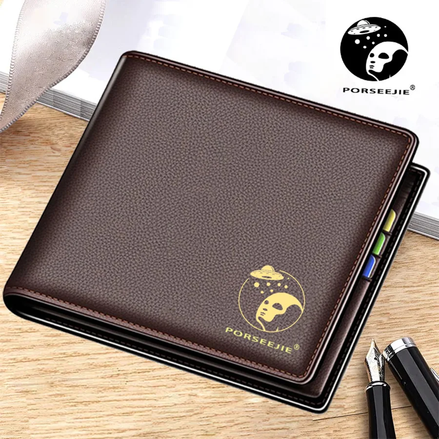 Классический Короткий Складной Мужской Кошелек Женский Большой Емкости С