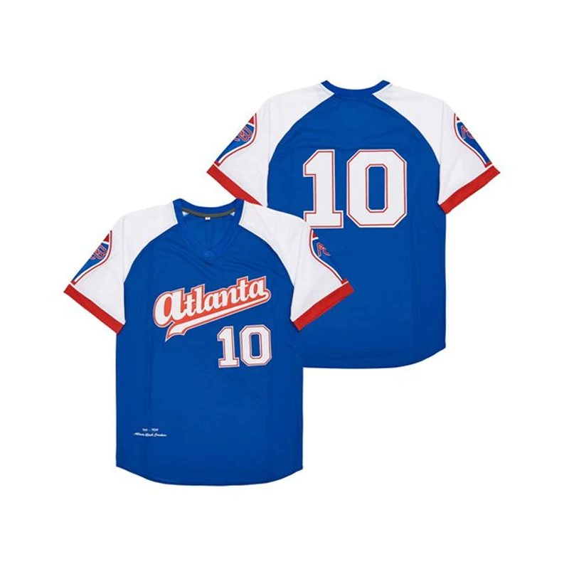 Bg Baseball Jersey Atlanta Black Crackers Pullover 10 Jerseys Sewing Embroidery Sports Outdoor High Quality Blue 2023 New