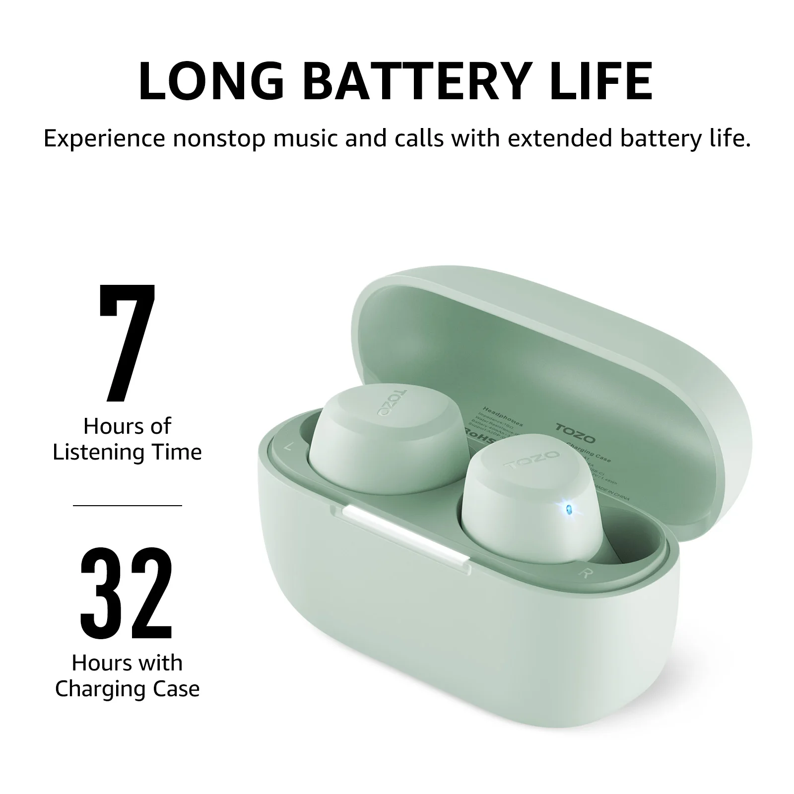 Беспроводные наушники TOZO 2024