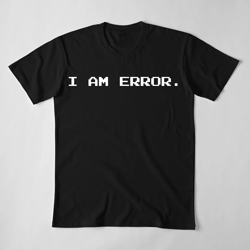 

Badassdude I AM ERROR Printing Men's Casual Fashion T-shirt