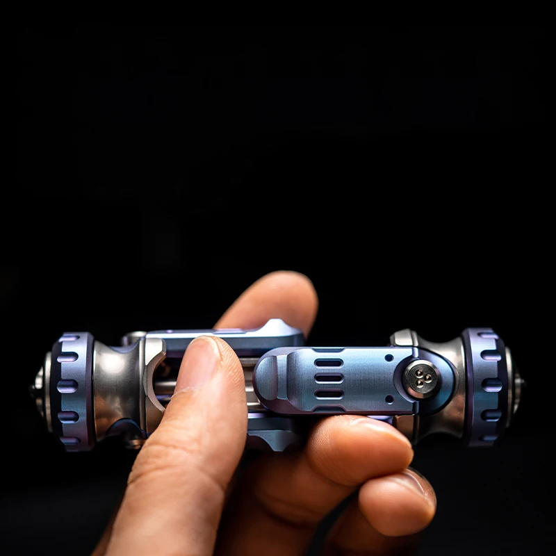 Ruisha Titanium Alloy Double Push Fingertip Gyro EDC Metal Decompression Artifact Toy enlarge