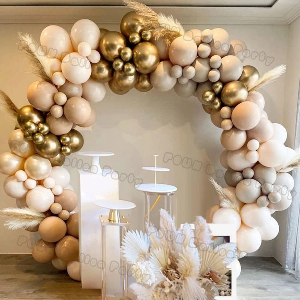 

Double Nude Balloon Garland Arch Kit Girl Boho Wedding Birthday Party Gold Latex Balloons Gender Reveal Baby Shower Decoration