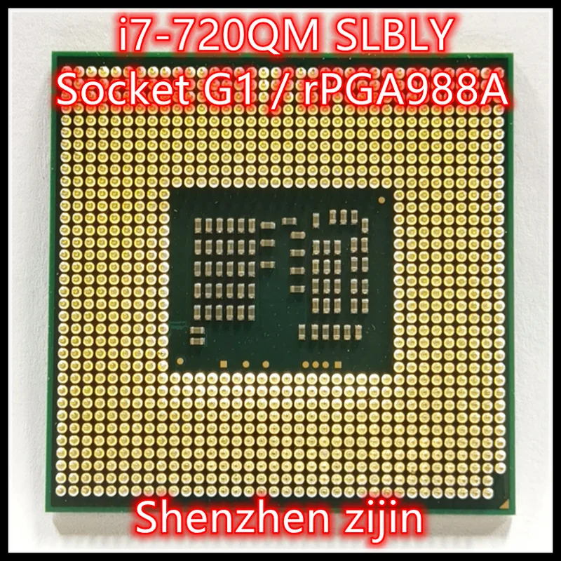 I7-720QM i7 720QM SLBLY 1 6 ГГц четырехъядерный восьмипоточный ЦПУ Процессор Вт 45 Разъем G1 /