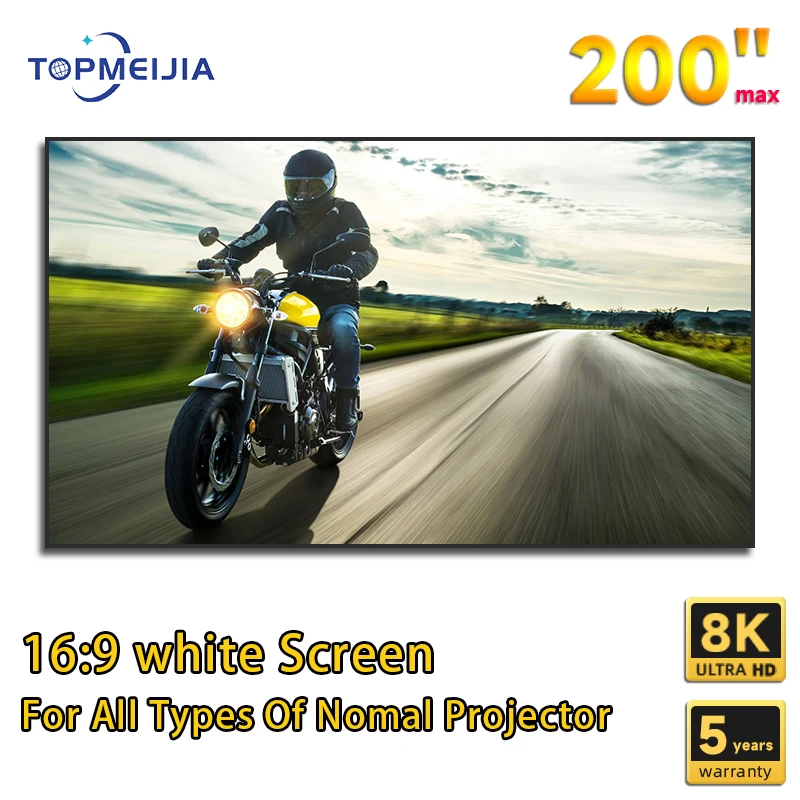 

Projector Screen 135 Inch white fabric Fixed Frame projection Screen for Home Theater 4k/8K projector