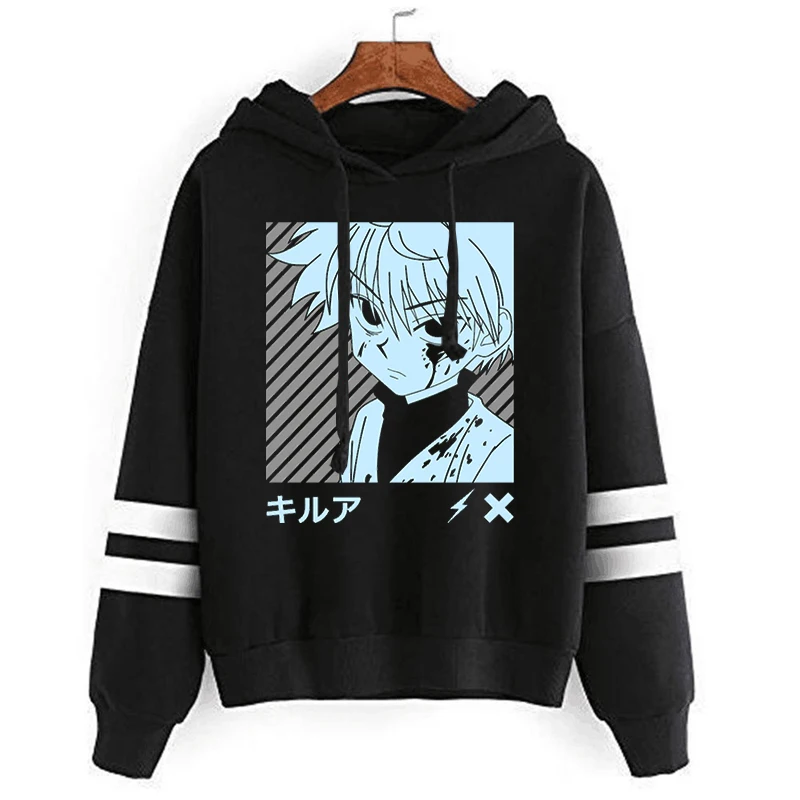 

Худи Hunter X Hunter's Killua уличная одежда Хип-Хоп Harajuku Толстовка Повседневный осенний Топ Kenpachi модная толстовка с капюшоном Токийский Мстители