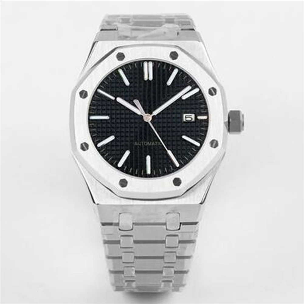 41mm Men's Mechanical Automatic Watch 316 Stainless Steel Case with NH35 Movement Sapphire Glass S Logo Case enlarge