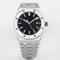 41mm mens mechanical automatic watch 316 stainless steel case with nh35 movement sapphire glass s logo case