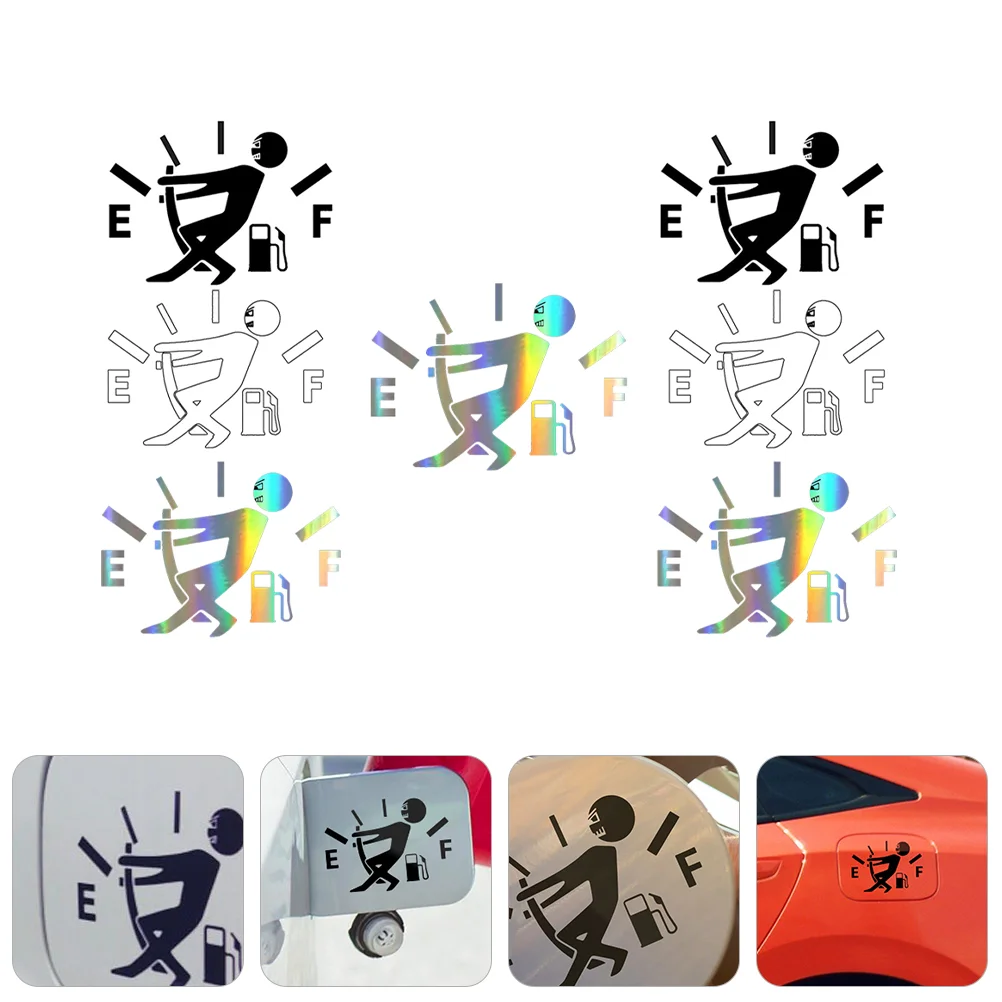

7 Pcs Stickers Car Fuel Tank Gage Empty Applique High Gas Consumption Decal Vehicle Pvc Decorative