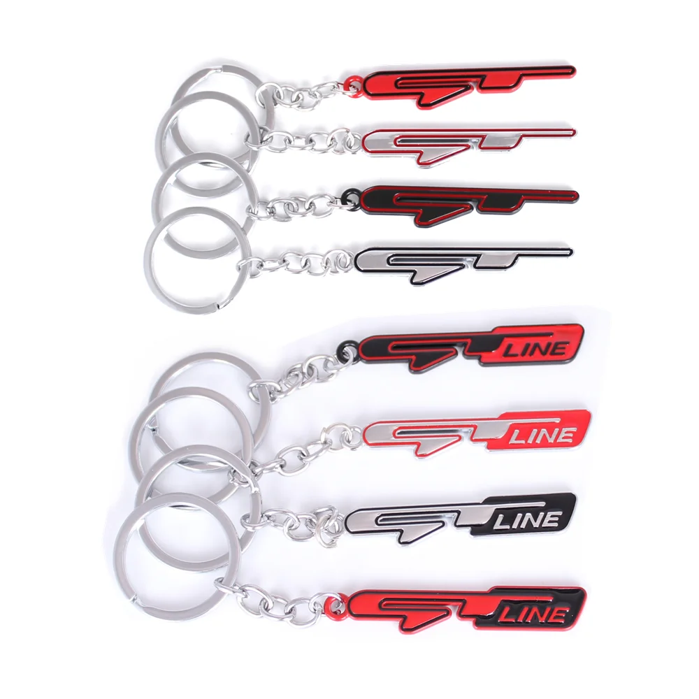 

GT/GT Line Car Keychain Key Ring Key Chain Fit for Sportage Optima K3 K5 Forte Soul Stinger Sorento Elantra Cadenza Etc