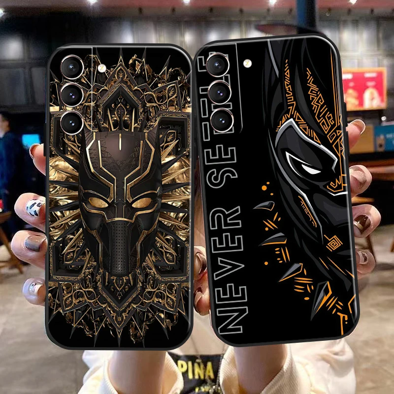 

Marvel Avengers Black Panther For Samsung Galaxy S23 S22 Ultra S21 S20 Plus FE Ultra Phone Case Full Protection Shell Back Soft