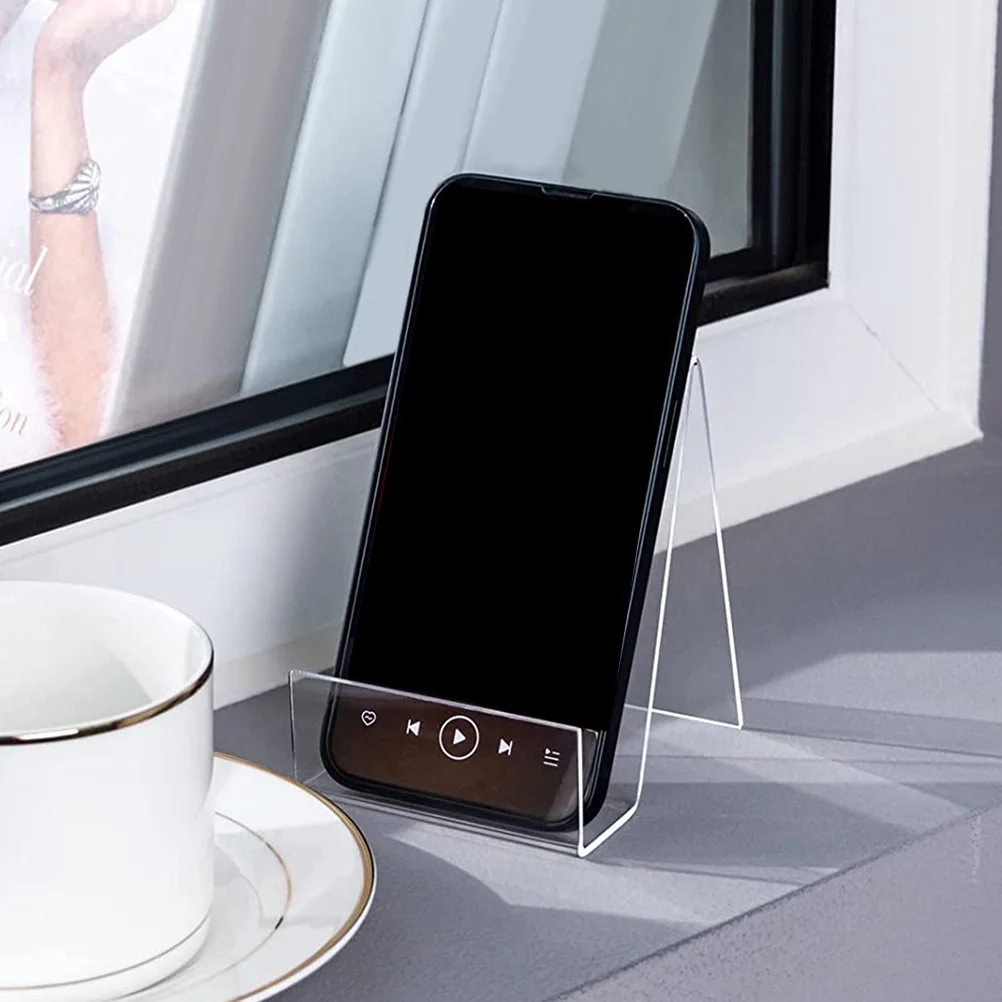 

6 Pcs Transparent Display Stand Magazine Book Bracket School Shelf Clear Holder End Acrylic Desktop Bookshelf Shelves