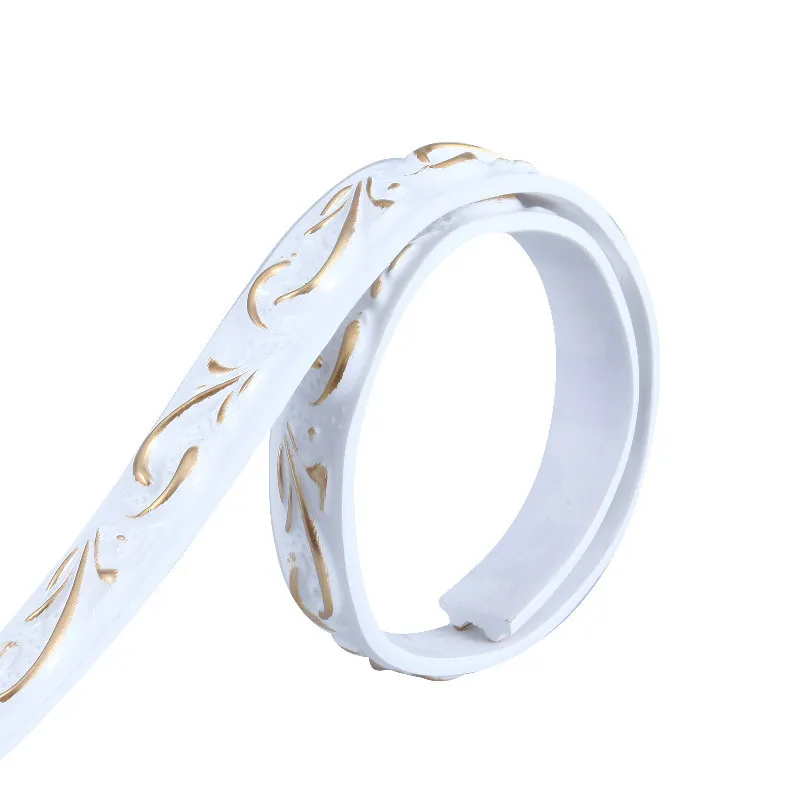 

5 м ПВХ декоративная мягкая линия самоклеющаяся дверная рама бумага кромка наклейки на стену водонепроницаемый потолочный ремешок домашни...