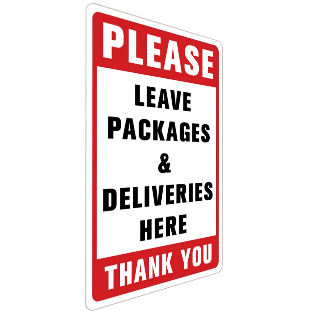 

Pvc Delivery Sign Adhesive Wall Sticker Leave Packages Here Deliveries Stickers