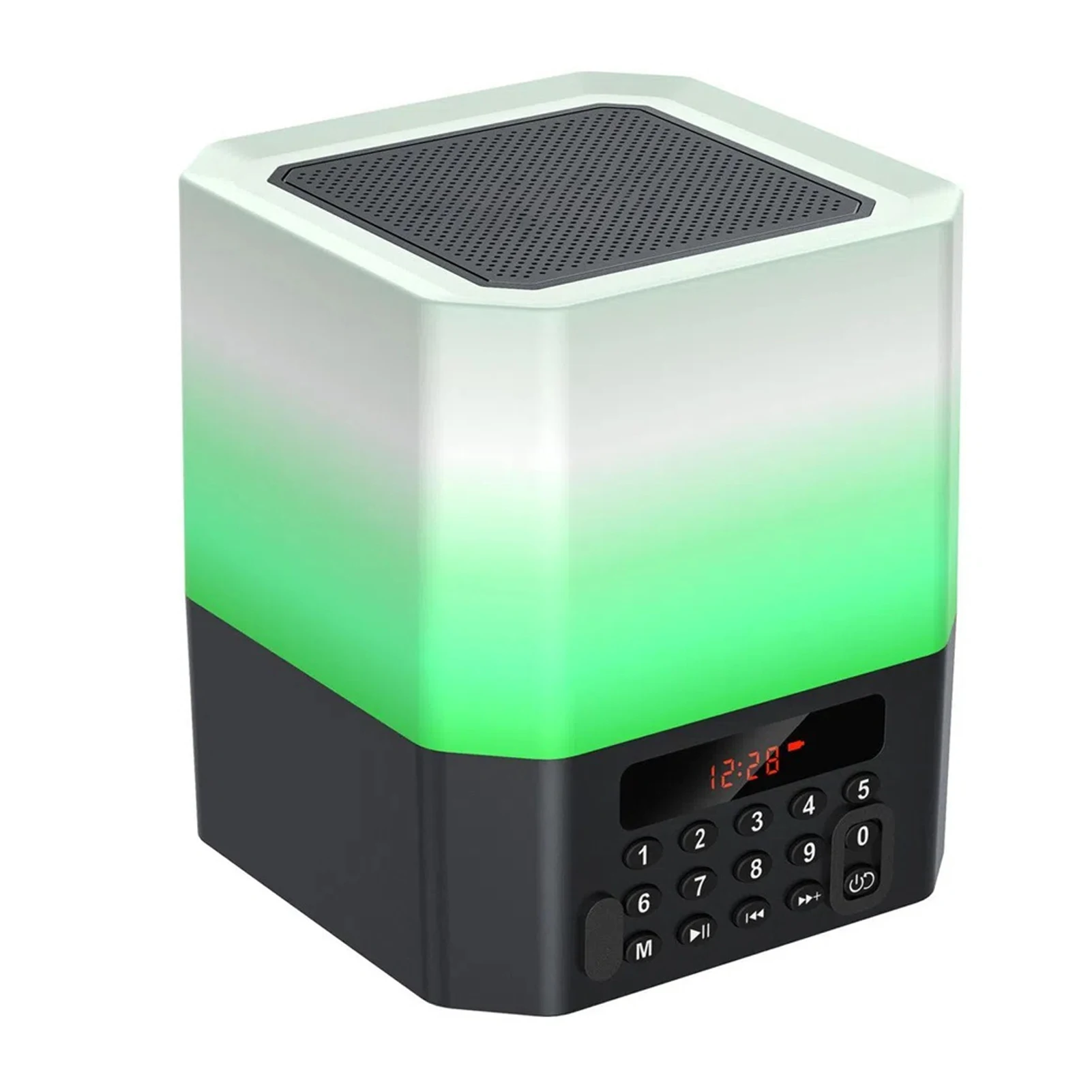 Gift Wireless Speaker Color Changing AUX USB Bedside FM Radio -compatible Night Light TF Card Rechargeable Alarm Clock