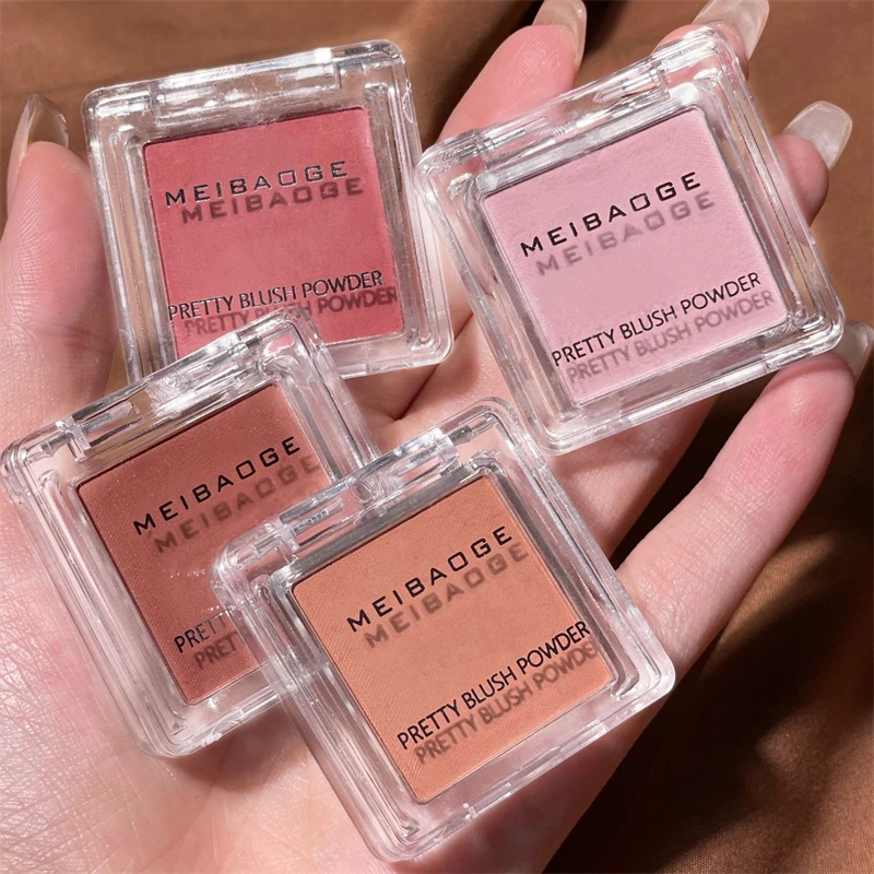 

Matte Blush Palette Pearly Blush Shiny Eyeshadow Peach Red Face Makeup Palette Female Cheek Tint Waterproof Blusher Cosmetics