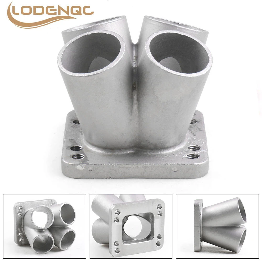 

New UNIVERSAL Cast Stainless Steel 4-1 Turbo Header Manifold Merge Collector T3 T4 With T3 Flange Bolt Hole Thread Is M10x1.5