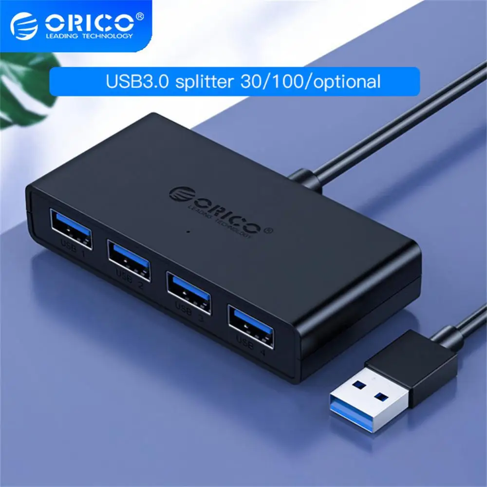 

USB 3,0 Hub 30/100 см блок питания Micro USB 4 порта все в одном для ПК Windows компьютера, аксессуары