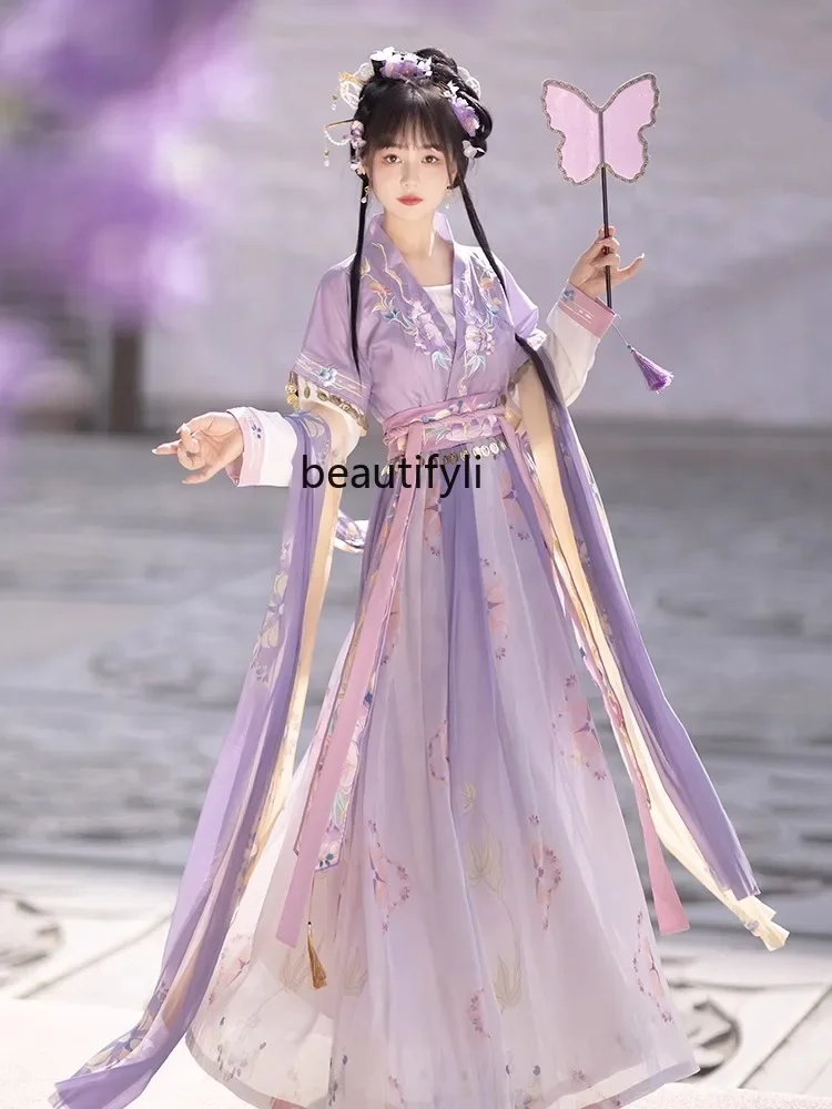 Новая талия-высокая Ruqun маленький ежедневный Tang Beizi старинный женский стиль