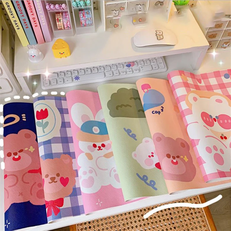 

Kawaii Anime Cartoon Printed Mouse Pad Waterproof Desktop Oil-proof Non-slip Desk Mat Gaming Accessories Students Writing Pad