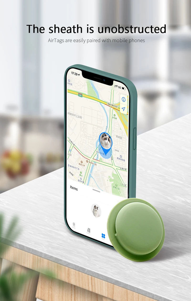 Чехол-кошелек для Apple airtag чехол с трекером аксессуары силиконовый защитный