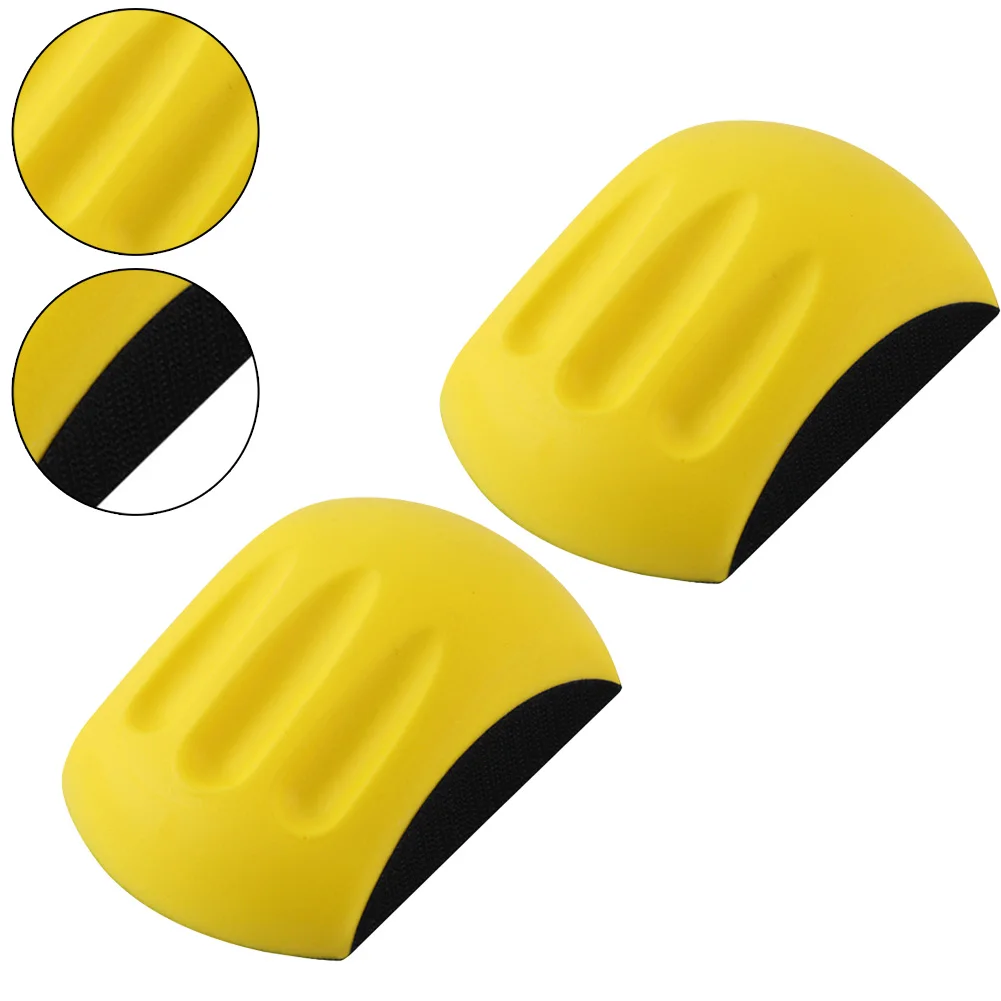 

2pcs Sanding Disc Hand Sanding Block Backing Plate Polishing Pad With Hook And Loop Discs PU Foam Sanding Disc Abrasive Tools