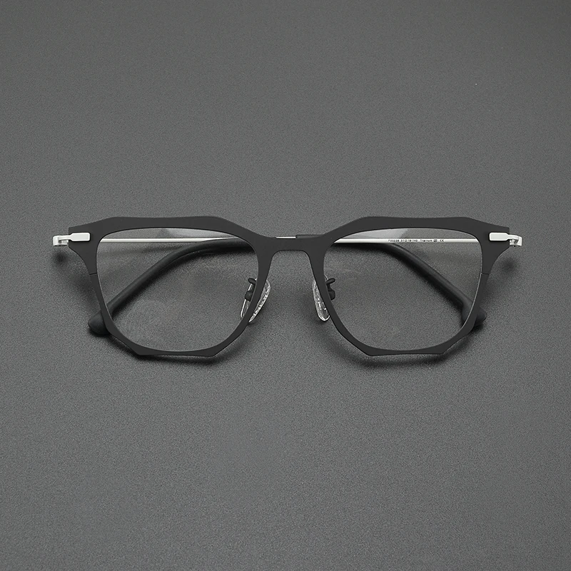 Цветная ультралегкая квадратная оправа из чистого титана литературная для