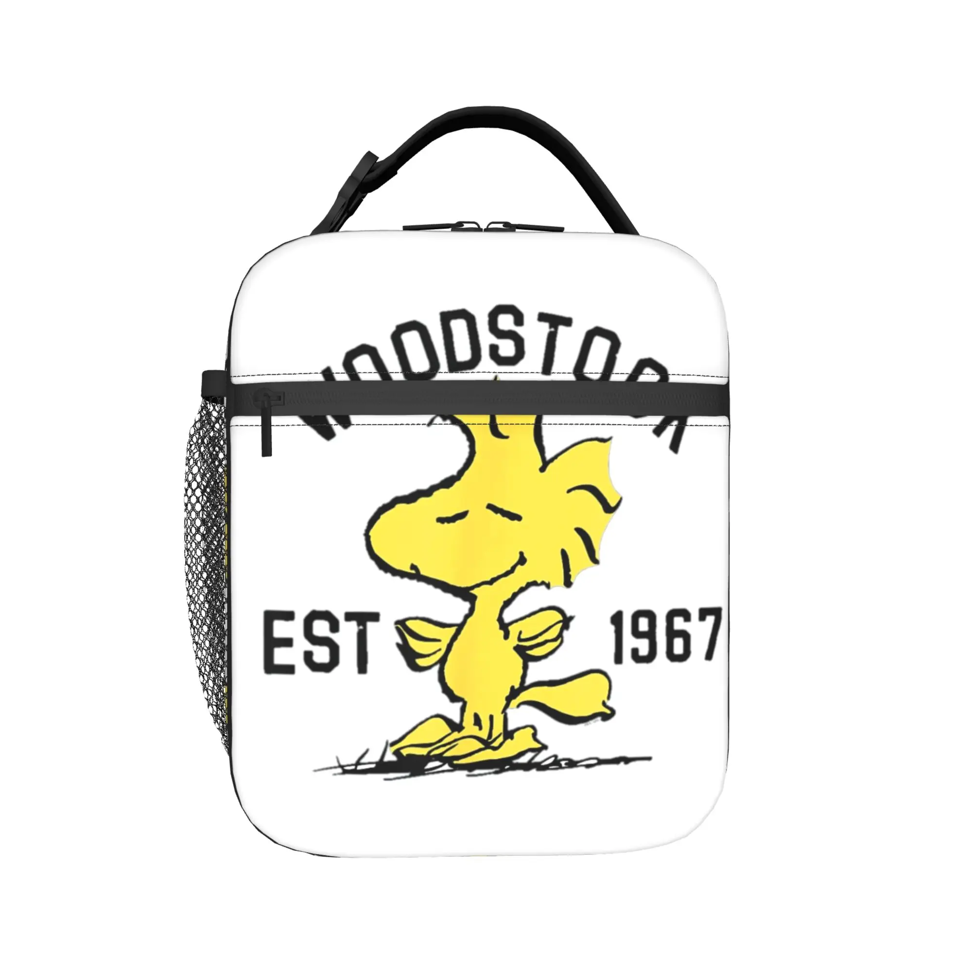 Фото Термосумка для обедов Peanut Woodstock Snoopy, изолированная сумка-холодильник, контейнер для еды, герметичная сумка-тоут, ланч-бокс, сумка для еды в школу №2
