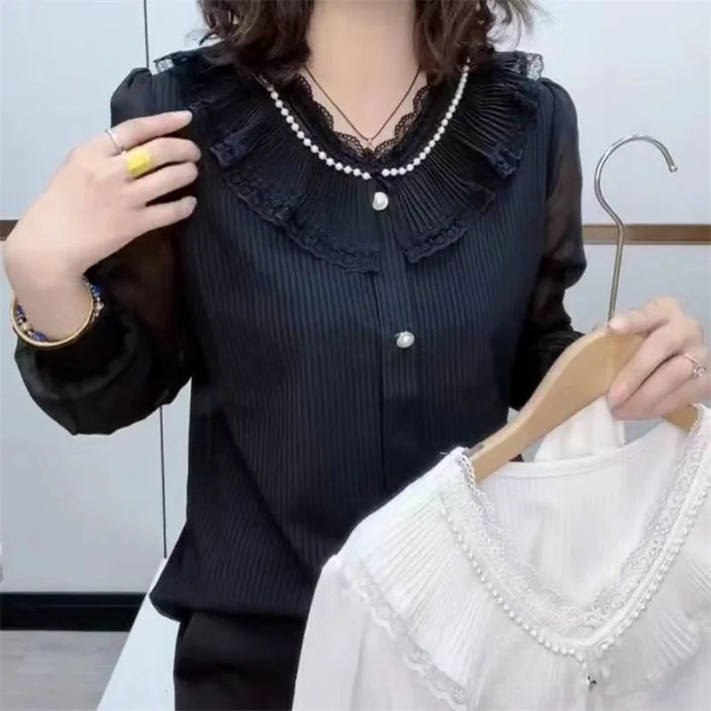 Женская тонкая трикотажная рубашка с V-образным вырезом и длинным рукавом