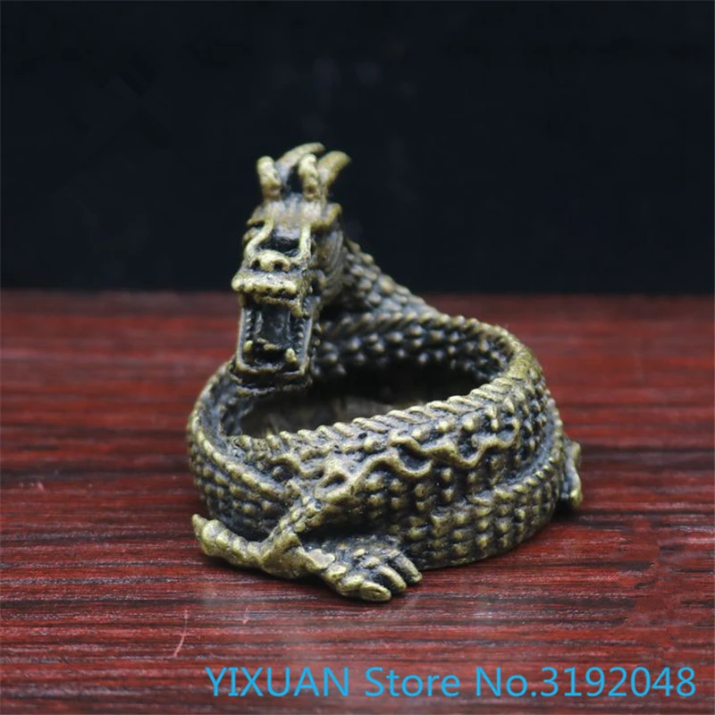 

Pure copper antique dragon totem dragon shaped incense stick brush wash ashtray dragon auspicious beast