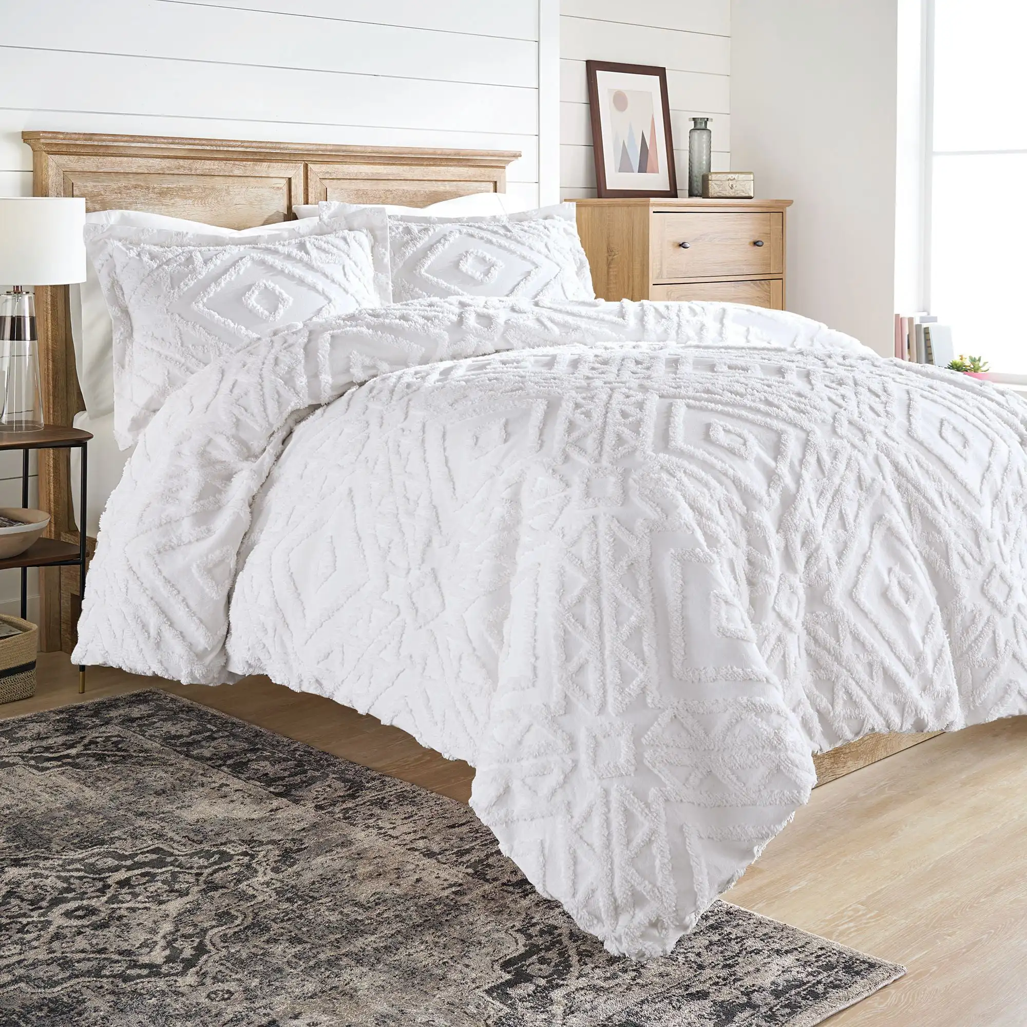 

Better Homes and Gardens 3-Piece Chenille Duvet Cover Set, Full/Queen, White