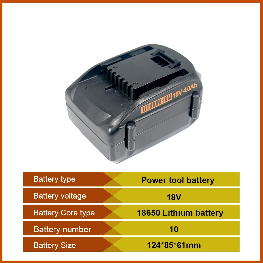 Аккумуляторная литиевая батарея WORX 18V 4000 мАч для инструментов WA3553, WA3551, WA3553.1, WA3572, WX390, перезаряжаемая. (art.: 3920dbc9cebbe) - 3920dbc9cebbe