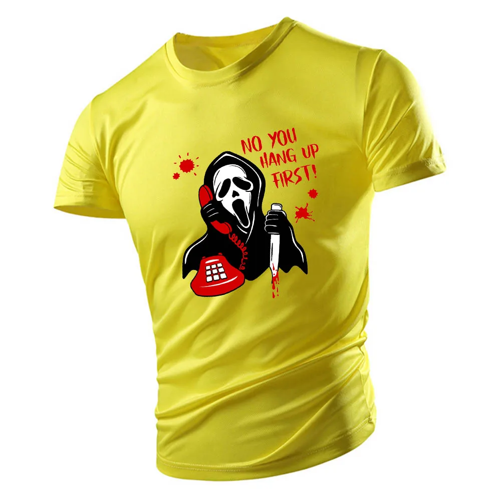 

Y2k модный Быстросохнущий уличный Повседневный Удобный свободный круглый вырез 2d Забавный принт микро эластичный мужской летний короткий рукав для взрослых