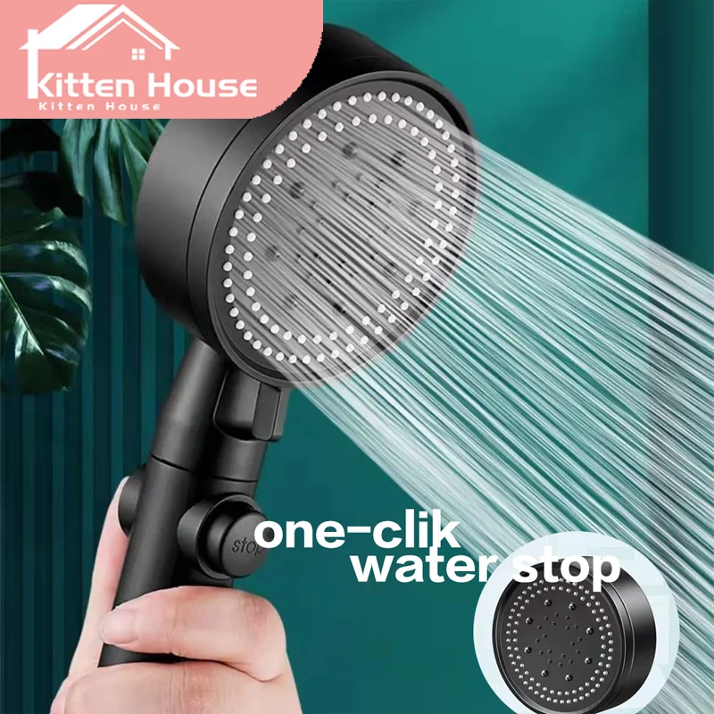

Multi-function High Pressure Shower Head 5 Modes Adjustable Water Saving Spray Nozzle Bathroom Accessories Bath Showering Tools