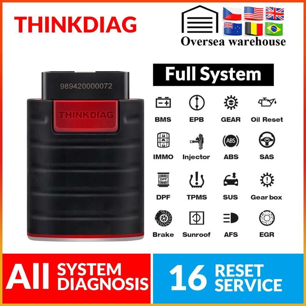 Считыватель кодов Thinkcar ThinkDiag obd2, инструмент для диагностики автомобиля pk EasyDiag GOLO ICAR AP200, все системы на базе Android и IOS