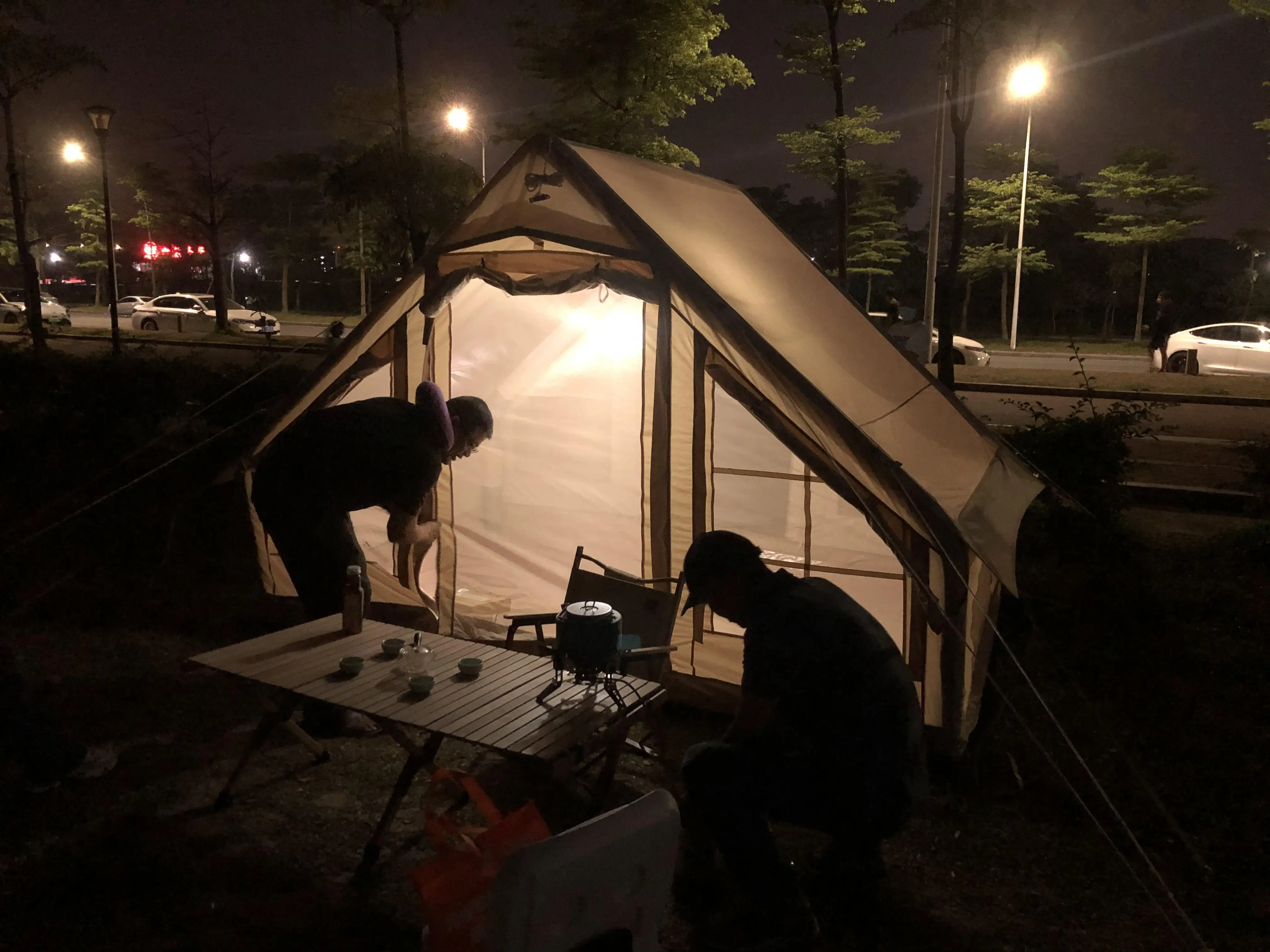 Надувная палатка из 6 3 хлопка для кемпинга на открытом воздухе