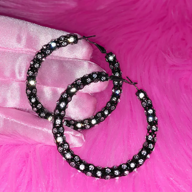 Y2K Φ черные серьги сексуальные аксессуары женская мода панк готические с