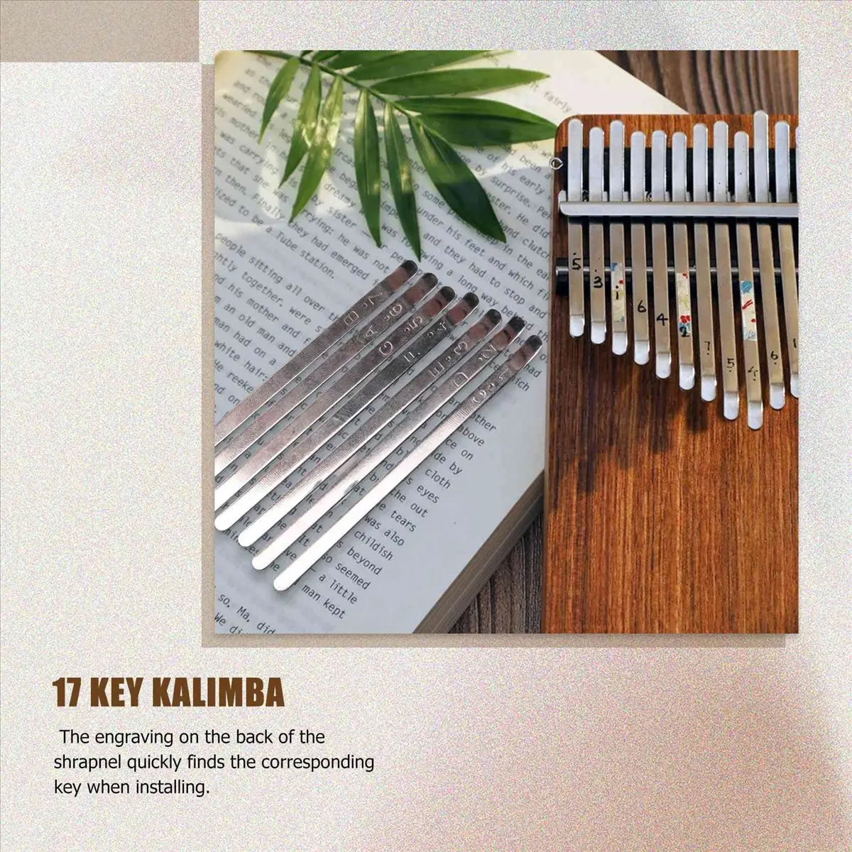 Фото XFDZ 17-клавишная калимба (пальчиковое пианино) DIY: набор клавиш, мостика и молоточка для настройки, аксессуары для музыкальных инструментов №3