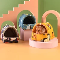 2022 new winter squirrel hamster nest cute padded cotton cages for little pets warm mat small animal sleeping parrot accessories