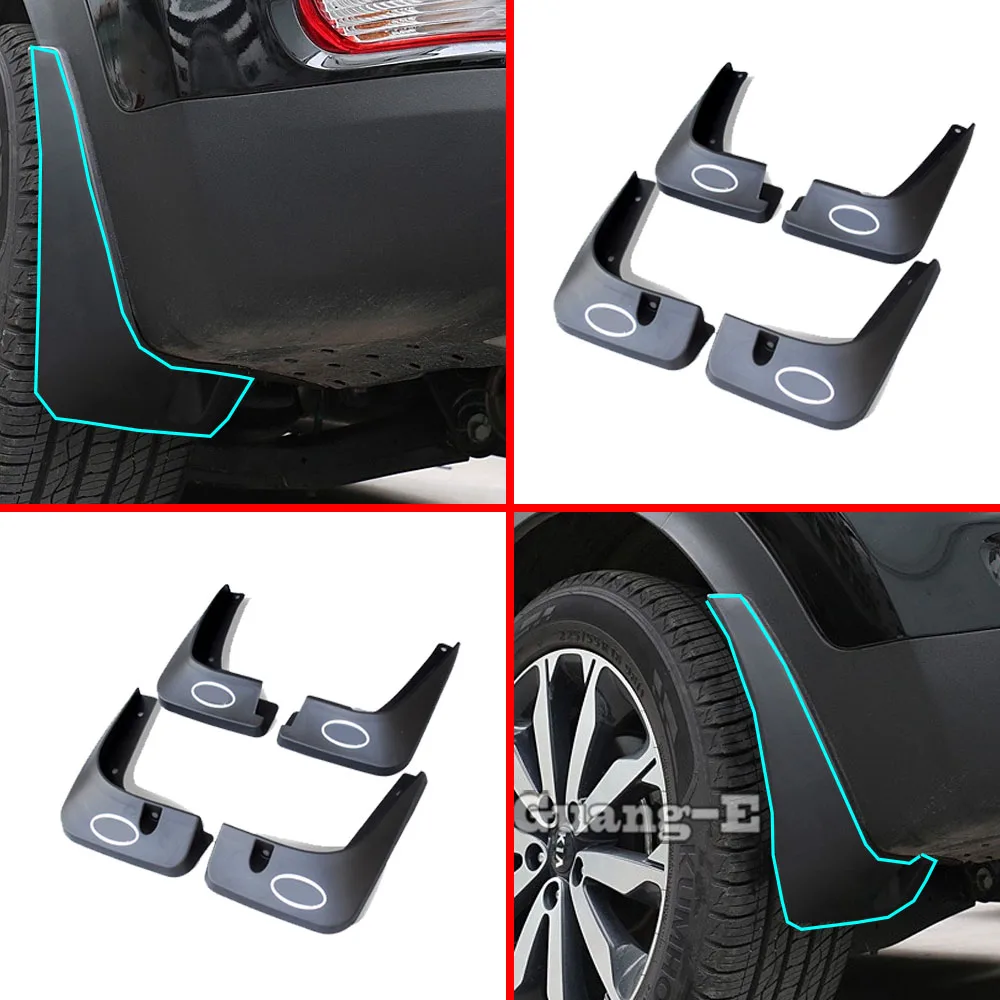 Фото Защитные пластиковые брызговики (комплект из 4 шт.) для Kia Sportage KX5 2016-2018 №1