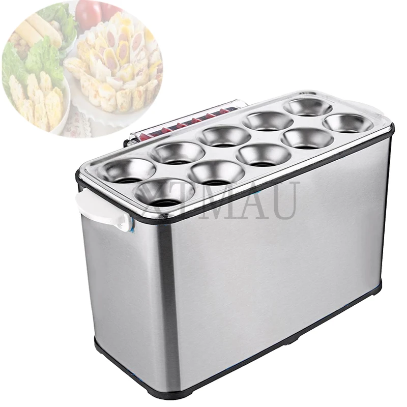 

110V 220V 10 Holes Commercial Non-Stick Baked Egg Sausage Maker Hotdog Baking Machine Egg Roll Maker