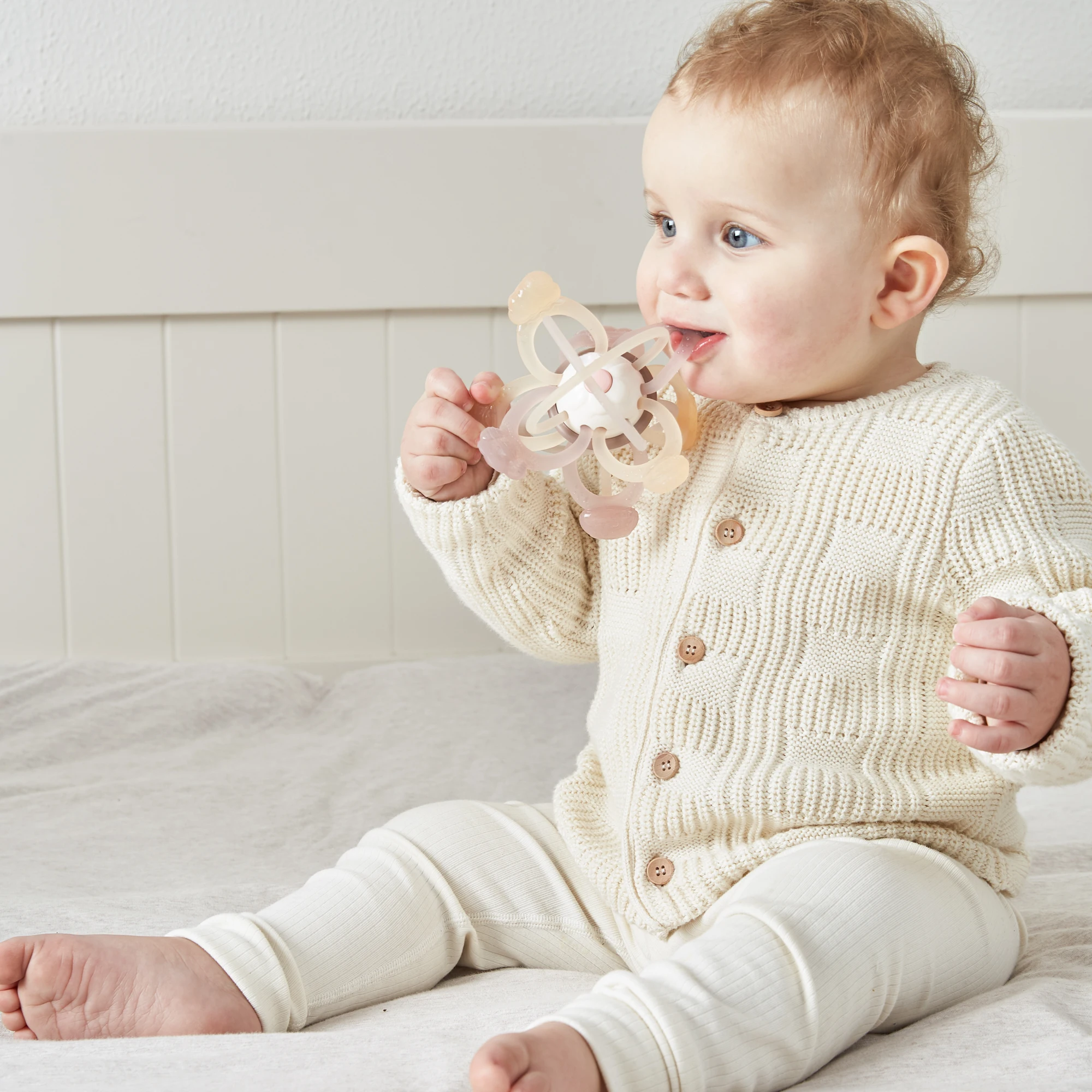 BANSHILI Baby Manhattan Ball детский прорезыватель мясорубка с ручным захватом погремушка