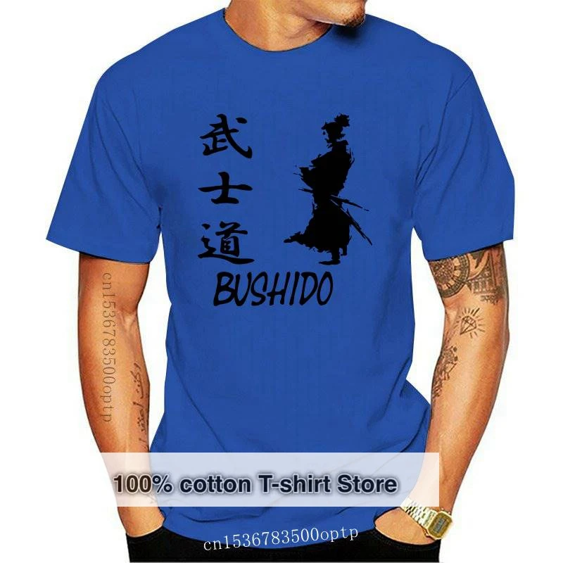 

Новые мужские футболки Bushido, японские боевые искусства, стиль самурая, хипстерские хлопковые футболки для фитнеса, футболка с круглым вырез...