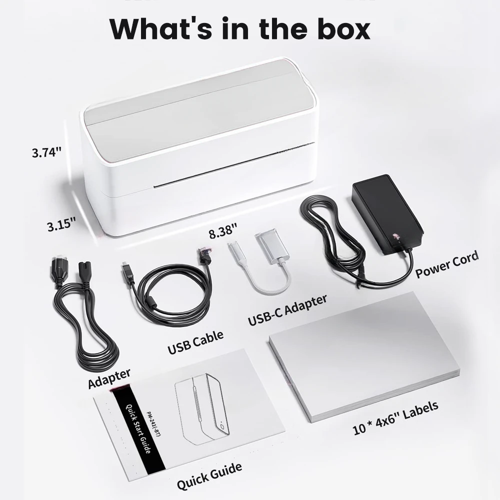 Термопринтер этикеток 4x6 дюймов универсальная адресная бумага для доставки