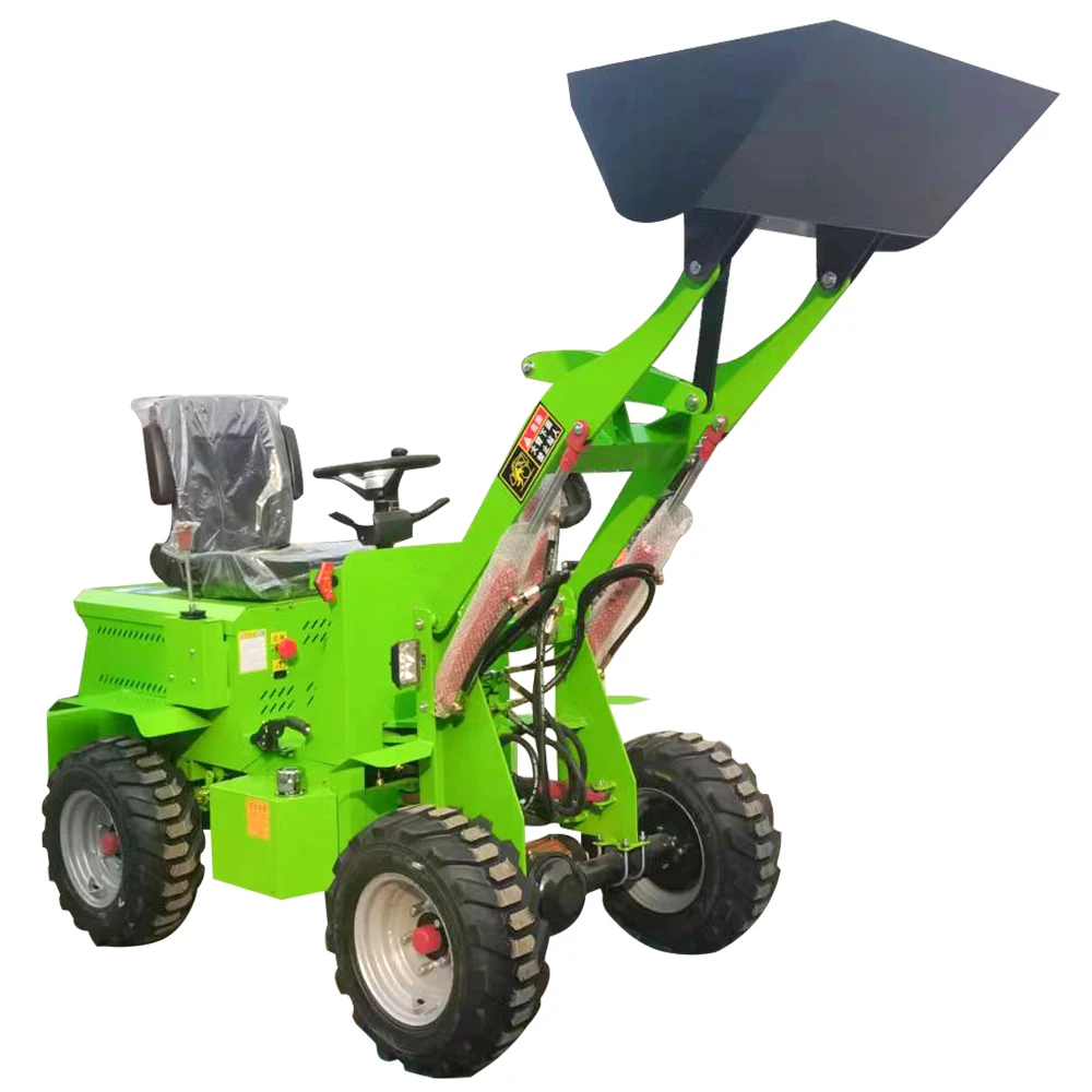 

HIGHTOP sell to Europe 18hp mini electric wheel loader with attachments