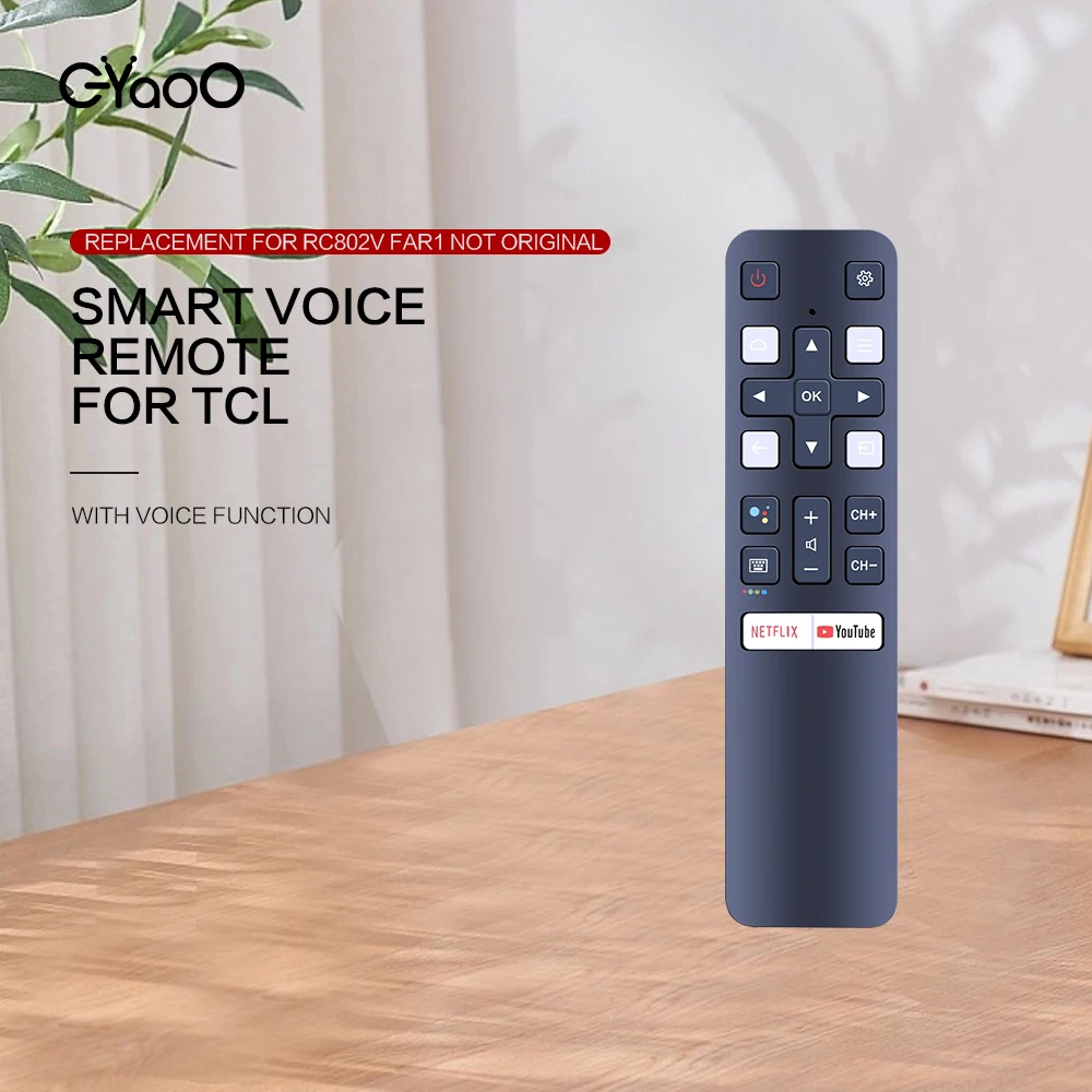 Tcl Rc802v Android Smart Tv Голосовой Пульт Дистанционного Управления Far1 Совместим С