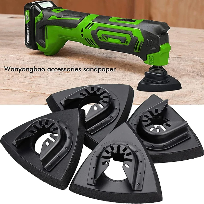 

4 шт. шлифовальные накладки 80 мм для крепления прокладок, многофункциональные лезвия, Осциллирующие аксессуары для мультитула для Worx Mikita ...