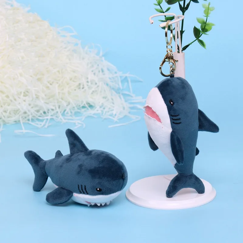 

15cm Cute Simulation Shark Plush Key Chain Pendant Toys Soft Cartoon Whale Stuffed Doll Backpack Keychain Bag Pendant Kids Gifts