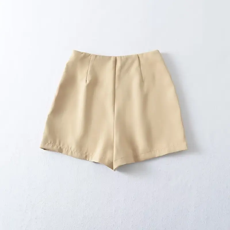 Elmsk 2023 Summer Shorts Women England Style Fashion Office Lady High Wasit Casual Culottes Simple Skirt Women