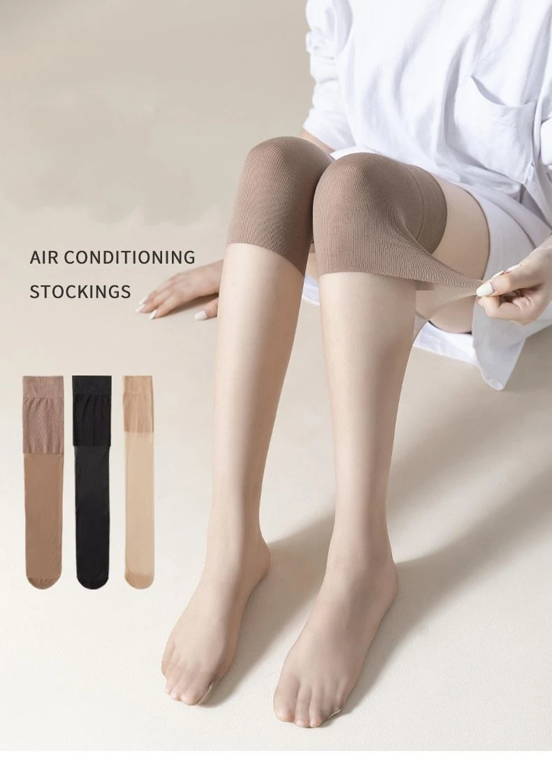 Yasuk All Season Women Female Solid Sexy Casual Comfortable Soft Heigh Tube Silk Stockings Pile Slim Socks Thin Warm Knee 3Pcs
