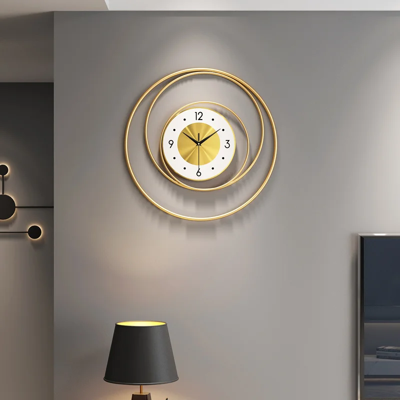 

Gold Modern Large Wall Clock Living Room Simple Loft Nordic Luxury Creative Silent Wall Watch Digital Zegar Home Decor W6C